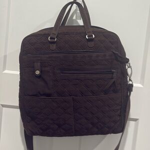 Vera Bradley chocolate brown laptop bag
